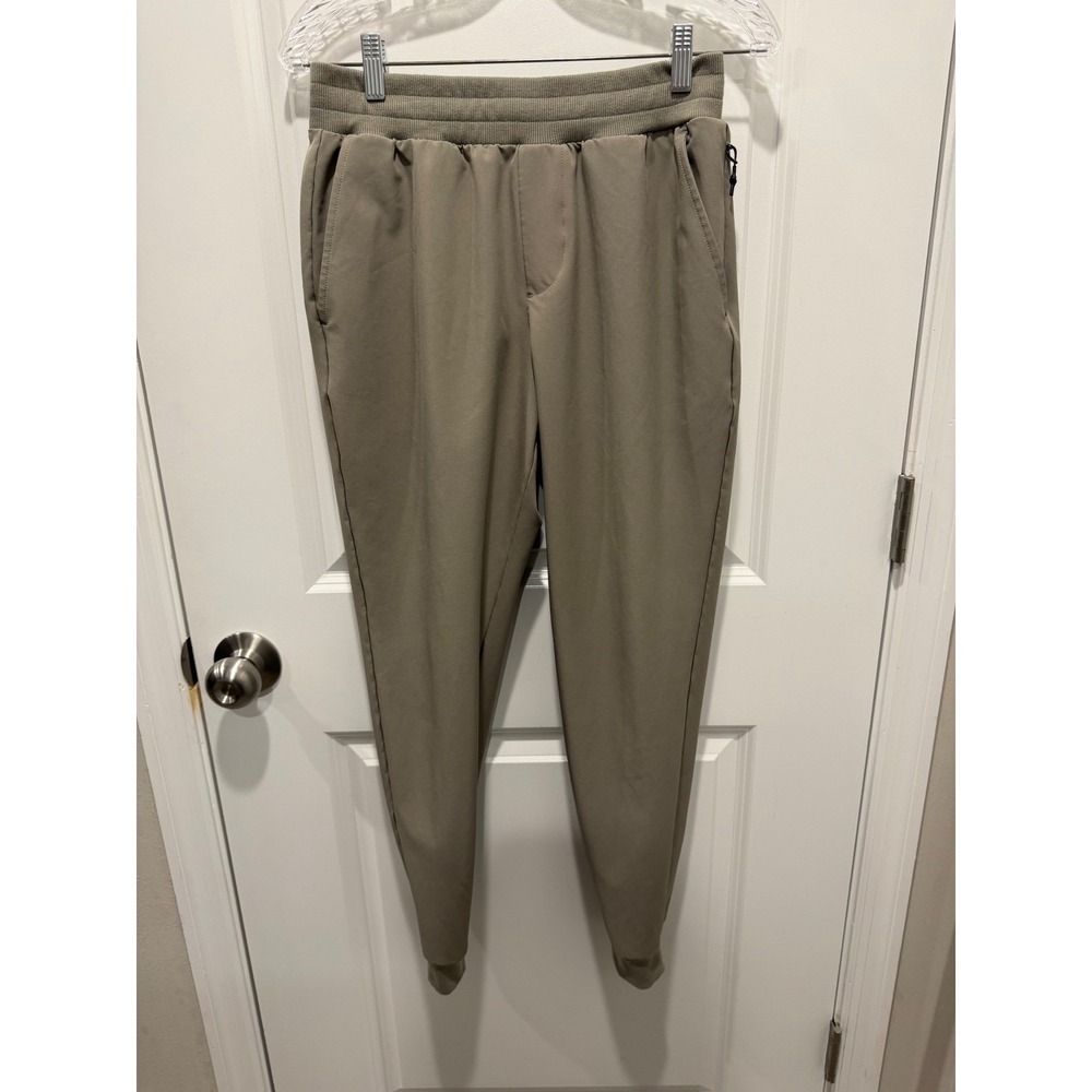 FLX Mens Jogger Pants Technical Stretch Taupe Size S